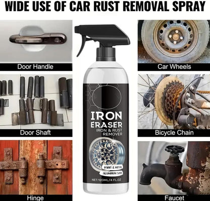 Iron Eraser Rust Remover Spray, 2026 New Iron Powder Instant Remover, Professional Fast-Acting Rust and Brake Dust Remover for Automotive Surface (1)