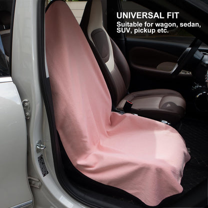 Waterproof Sweating Car Seat Cover for Post Gym Workout, Running, Swimming, Beach and Hiking, Universal Fit Non-Slip Towel Bucket Seat Protector for Cars SUV Trucks, Machine Washable (Grey)
