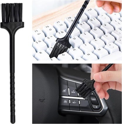 5PCS Car Detailing Brushes Duster Kit, Soft Cleaning Set Includes Dashboard Crevice Brushes Air Vent Duster, Auto Interior Dusting Brush Kit for Air Vent Dashboard Panel