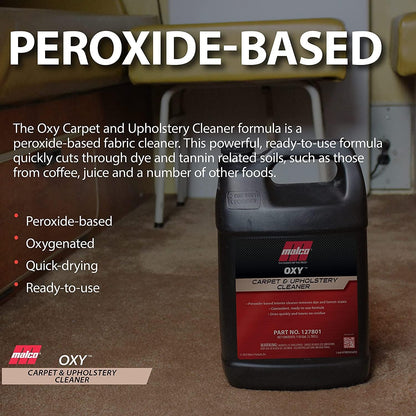 Malco OXY Carpet & Upholstery Cleaner - Stain Remover Spray for Car Interior Fabric/Cleans the Toughest Vehicle Stains/Deep Cleaning Liquid Formula / 1 Gallon (127801)