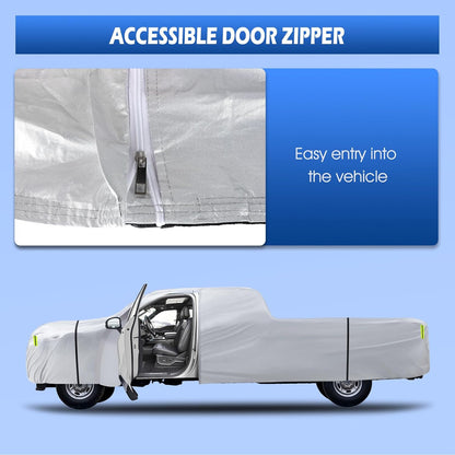 6 Layers Car Cover Waterproof All Weather for Automobiles, Size A3 with Zipper Cotton Fit for Toyota Camry, Honda Accord, Ford Mustang, Chevy Camaro/Malibu,Kia Optima/K5 (187-198 inch)