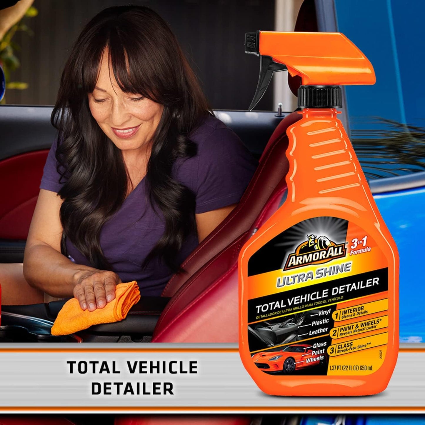 Armor All Ultra Shine Total Vehicle Detailer by Armor All, Car Detailer Spray for Interior and Exterior Use, 22 Fl Oz