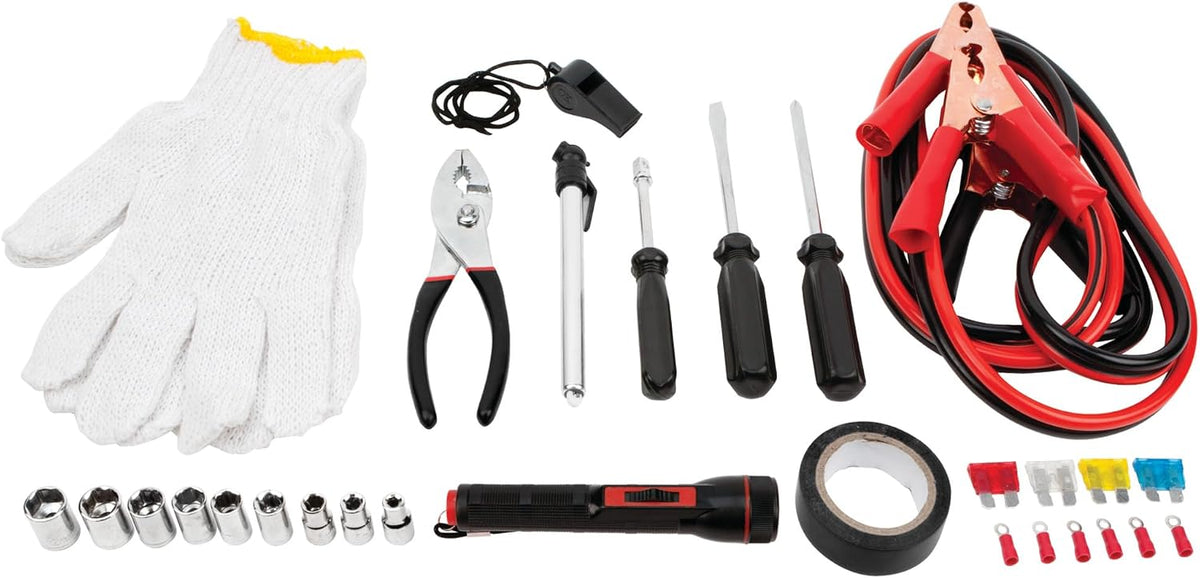 Performance Tool W1555 Deluxe Roadside Emergency Assistance Kit With Jumper Cables