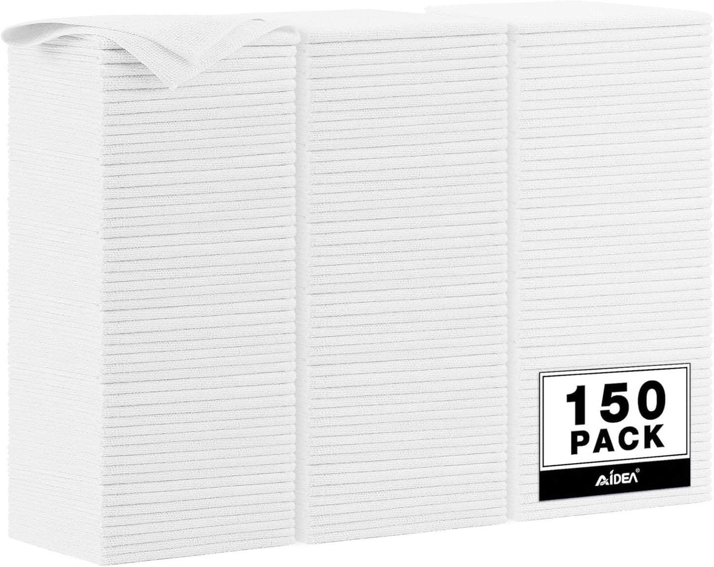 AIDEA Microfiber Cleaning Cloth, 50PK, Microfiber Towels for Cars, Premium Wash Cloths, Dusting Cloth Cleaning Rags, Absorbent Towels for SUVs, House, Kitchen, Window, Cleaning Supplies12×12"