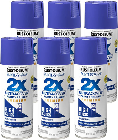 Rust-Oleum 334029 Painter's Touch 2X Ultra Cover Spray Paint, 12 oz, Gloss Clear - Colors A