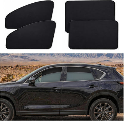 ZATOOTO Side Window Sun Shade - 4 Pack Car Window Covers 99% UV Light Block Car Curtains Magnetic Side Window Sun Shade Keeps Cooler for Breastfeeding, Taking a nap, Changing Clothes, Camping