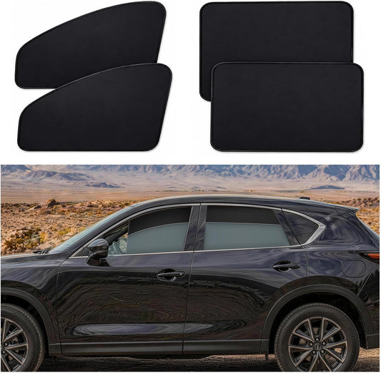 ZATOOTO Side Window Sun Shade - 4 Pack Car Window Covers 99% UV Light Block Car Curtains Magnetic Side Window Sun Shade Keeps Cooler for Breastfeeding, Taking a nap, Changing Clothes, Camping