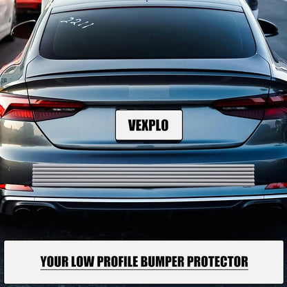 VEXPLO DIY Car Bumper Protector Guard, Strong Self Adhesive Rubber Rear Front Bumper Guard for SUV Cars Trucks, No Residue Anti Scratch & Anti-Colision Car Bumper Guard Accessories- 5 Pack Black
