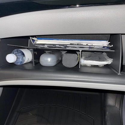 HGWEI Glove Box Organizer Compatible with Honda Pilot 2016-2022 / Ridgeline 2017-2022 2023/ Passport 2019-2022 2023 Accessories, Insert Compartment Tray ABS Black Materials Dividers