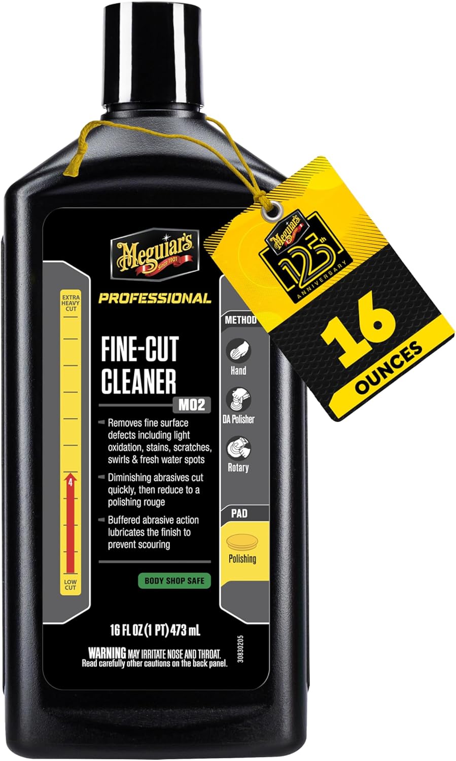 Meguiar’s Professional Swirl Remover 2.0, Polishing Compound, Car Scratch and Swirl Remover that Restores Shine and Gloss, Use On Exterior Paint and Clear Coat By Hand Or Machine - 16 Oz Bottle