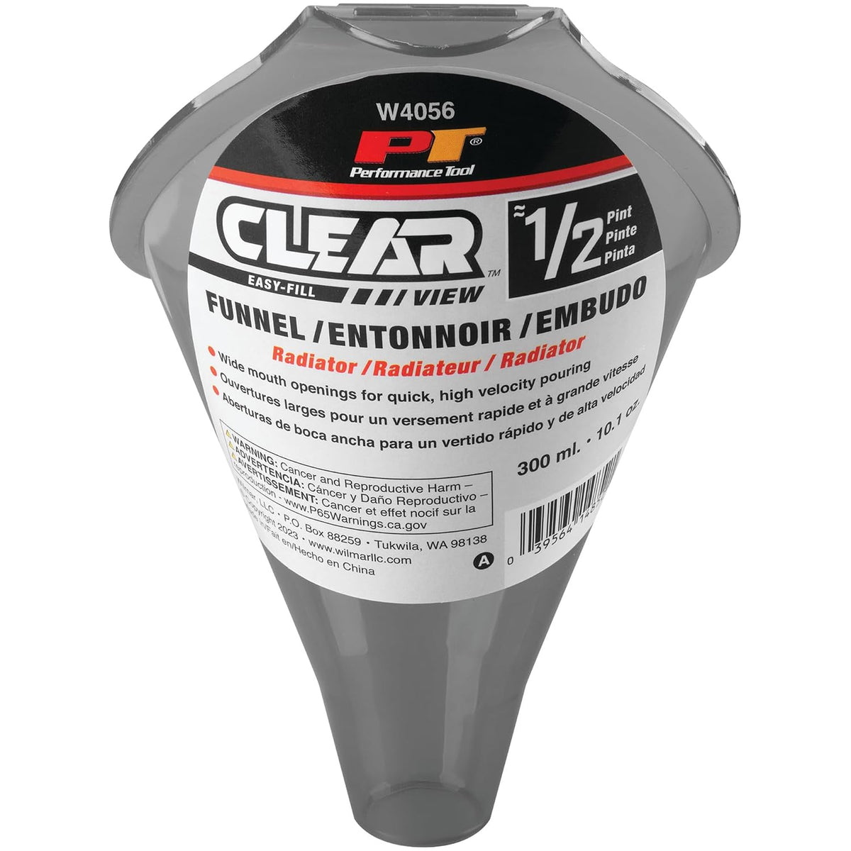 Performance Tool W4053 Clear View Easy-Fill Funnel Set (3 Pieces) - Versatile Liquid Filling Solutions