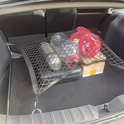BAILALIBO Cargo Net Stretchable, Adjustable Elastic Trunk Mesh Nets with Metal Hook Universal for SUV, Jeep, Trucks, Car Exterior Accessories for Secure Storage (35.4x15.8 inch)