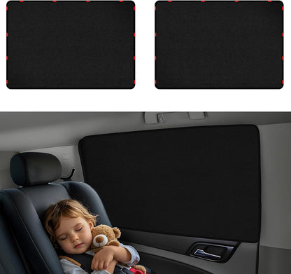 ZATOOTO Suede Car Window Shades 4PCS - Car Window Covers for Ultimate Privacy, UV Protection, and Heat Insulation, Side Window Sun Shade Perfect for Camping, Travel, Baby Safety, and Daily Use
