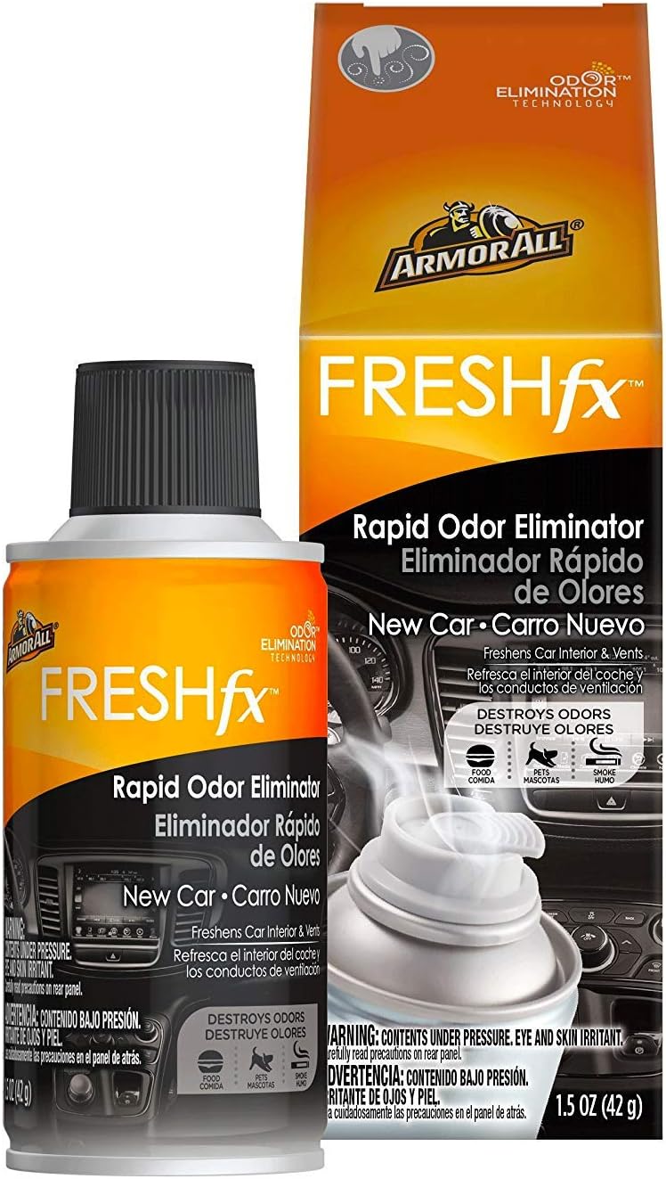 Armor All Fresh FX Smoke X Car Odor Eliminator Spray, Car Air Freshener Spray (New Car)