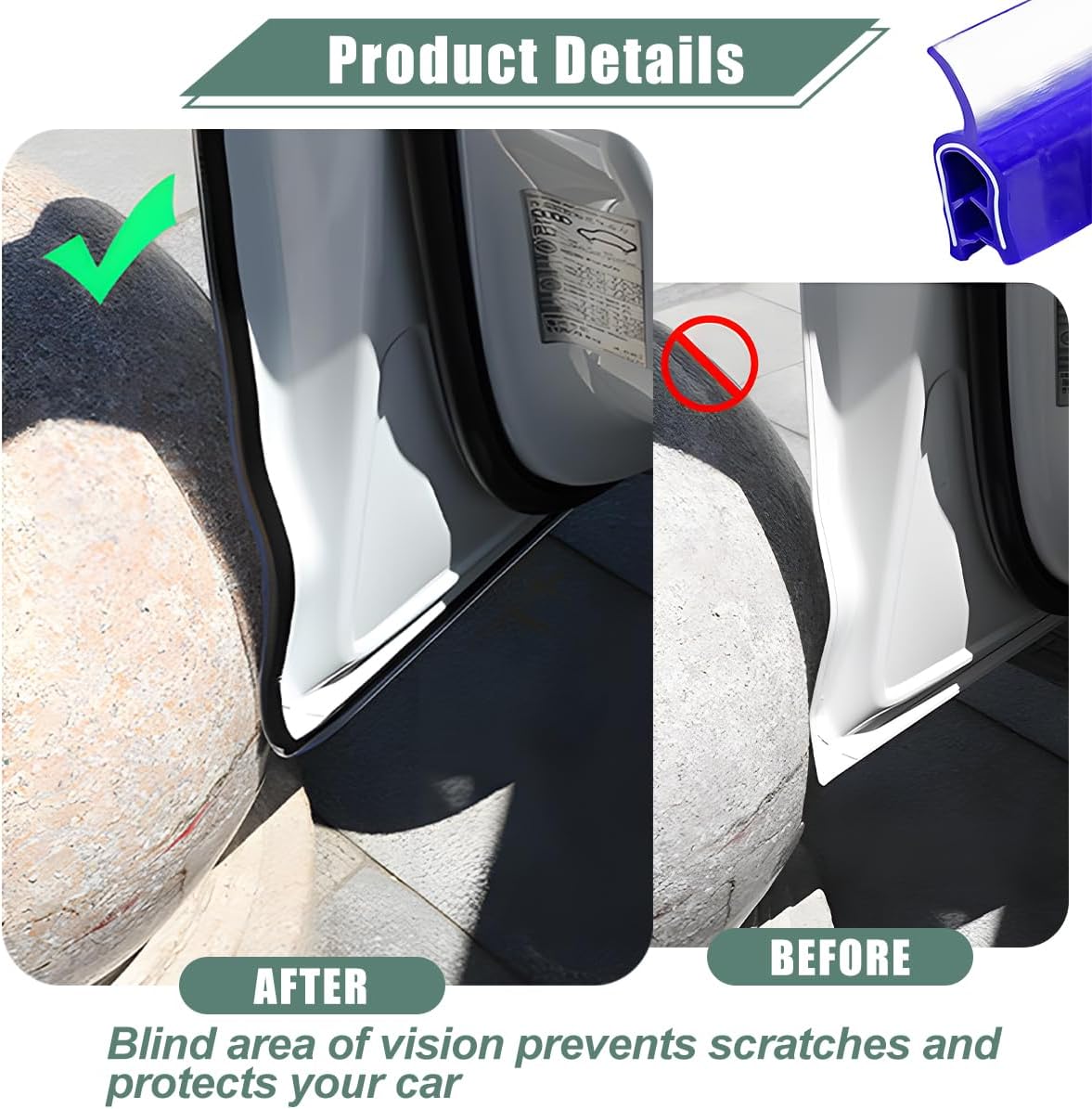 Osilly Car Door Edge Guards, 16Ft Rubber Seal Car Door Edge Trim, U Shape Door Edge Protector Guard, Aluminum Weather Proofing Automotive Door Edge Molding Protection for Most Car (Black)