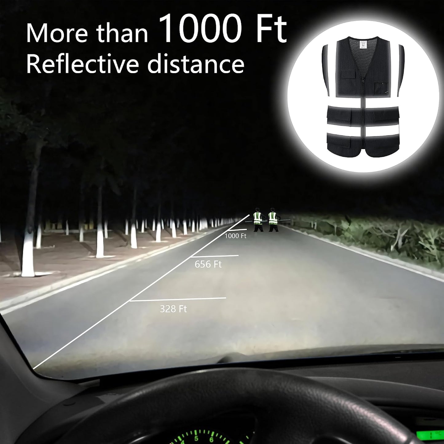 Reflective Safety Vest for Men Women Construction Vest Meet ANSI/ISEA Standard