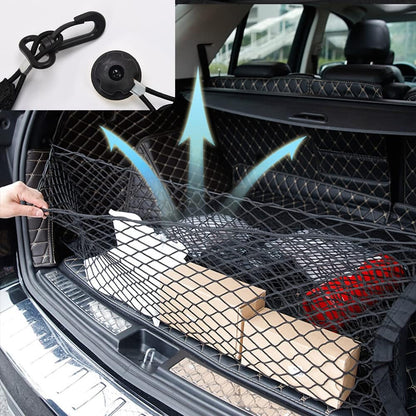 Car Rear Cargo Net with Good Elasticity&Tensile Strength Trunk Net Organizer for SUV Truck,Ideal Car Net Keeps Overlanding Accessories (L 43.3''x15.74'')