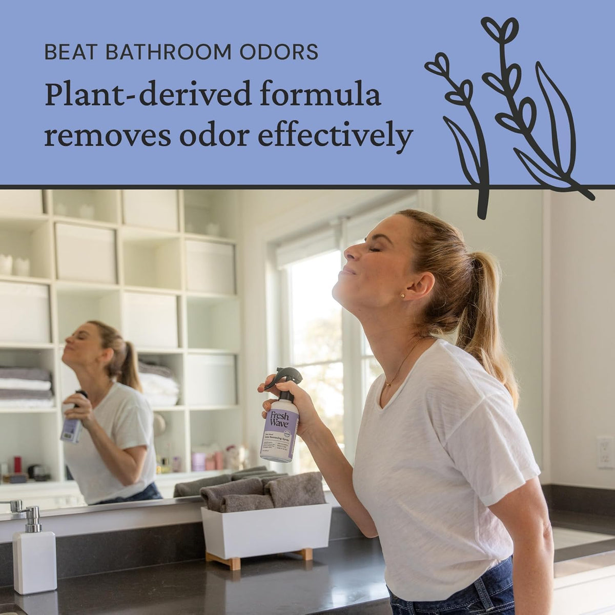 Fresh Wave Original Scent Odor Removing Spray, 8 fl. oz. | Pack of 2 | Odor Absorber for Home, Furniture, Fabrics & Trash | Safer Odor Relief