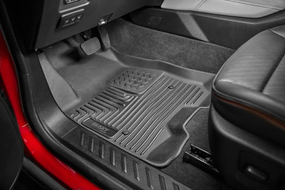 Husky Liners Weatherbeater Floor Mats | Fits 2007-2014 Cadillac Escalade, Chevrolet Tahoe & GMC Yukon | Front & 2nd Row, 3-pc Black - 98251