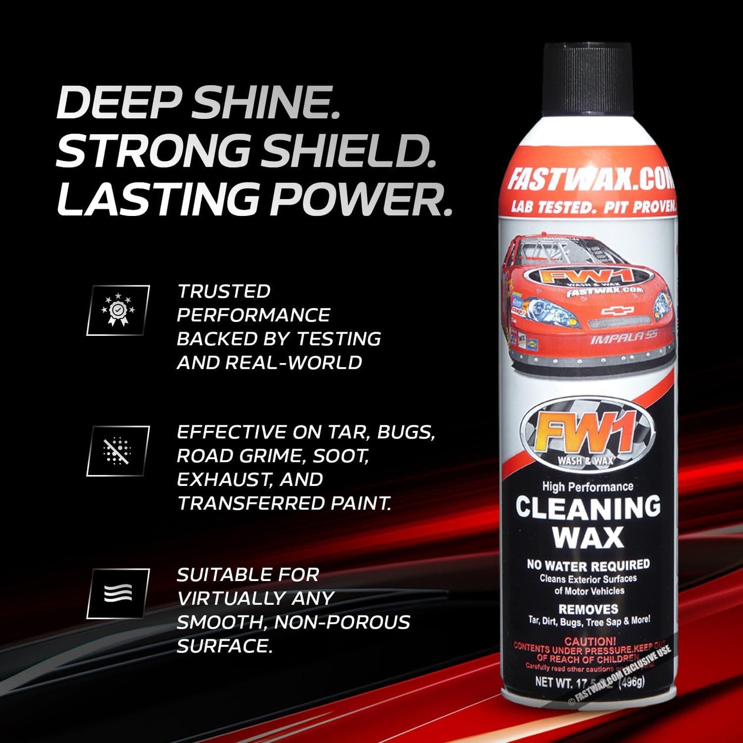 FW1 2 Pack, A High Performance Car Wax Polish | Easy To Use Scratch-Free Waterless Car Wash Spray & Detail Cleaning Polish (17.5oz) | Spray Wax for Cars, Trucks, Motorcycles, RVs and boats.