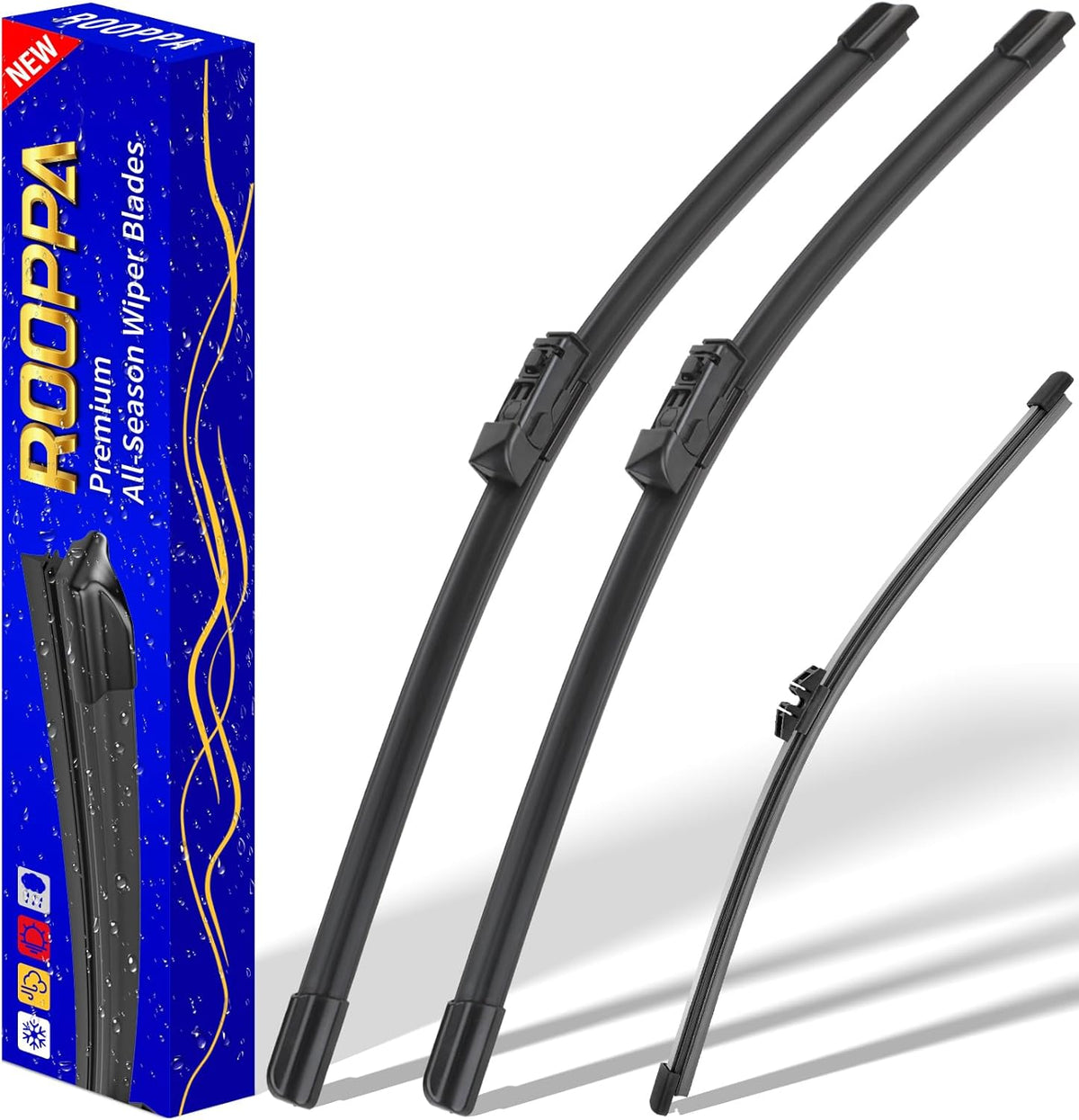 3 wipers Replacement for 2012-2018 Subaru Forester/2015-2019 Subaru Outback, Windshield Wiper Blades Original Equipment Replacement - 26"/17"/14" (Set of 3) U/J HOOK - Colors B