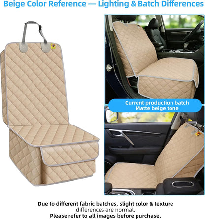 Bark Lover Deluxe Dog Seat Cover for Front Seat-More Durable Waterproof Front Seat Protector, High Heat Resistant and Nonslip Front Seat Cover for Dogs Kids, Universal Size (Black,1 Pack)