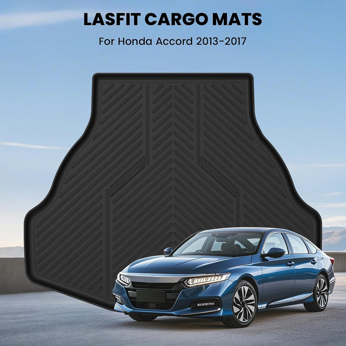 LASFIT Floor Mats for Honda CR-V 2026 2025 2024 2023 (Gasoline & Hybrid & e:FCEV), All Weather TPE Custom Fit Anti-Slip Pet Friendly Car Liners, 1st & 2nd Row Black
