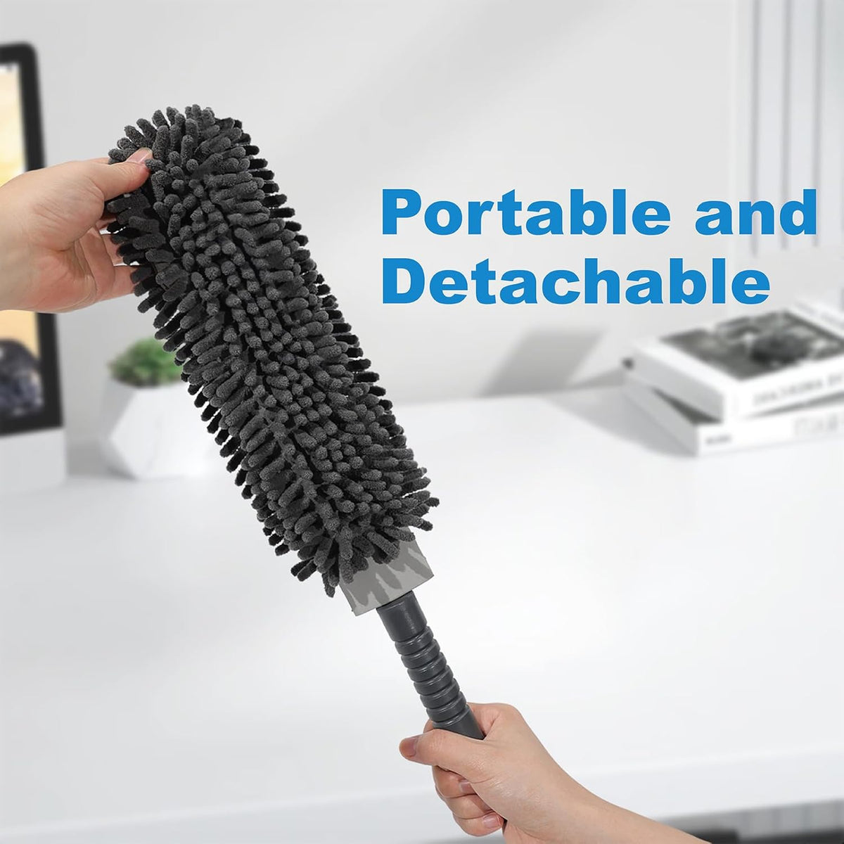 15.8" Car Duster Chenille,Car Accessories Duster Interior for Men,Washable Reusable Duster for Blind,Home,Car,Desk