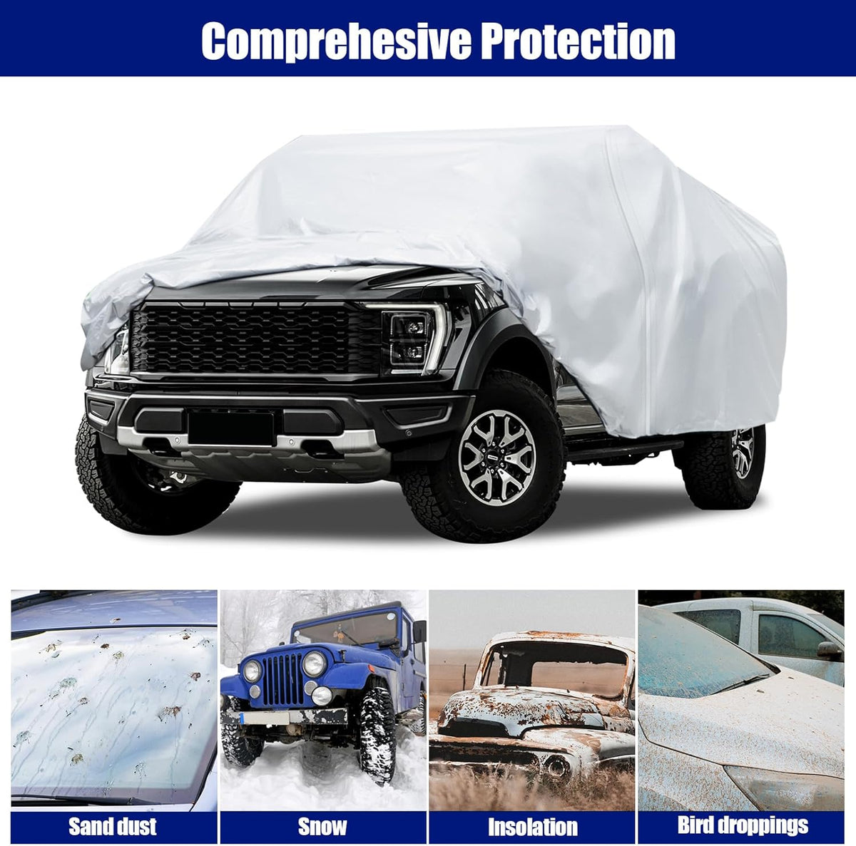 Car Cover Custom Fit for Toyota Corolla 2000-2025, Honda Civic 1991-2025, Waterproof All Weather Full Exterior Cover Rain Sun Protector Car Cover with Door Zipper