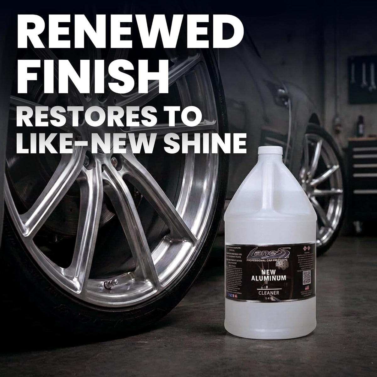 LANE'S New Aluminum Car Wheel Cleaner | Acid Rim Cleaner and Brightener | Brake Dust, Oxidation & Rust Remover for Motorcycles, Cars, Trucks | Shines & Eliminates Hard Scrubbing | 16oz