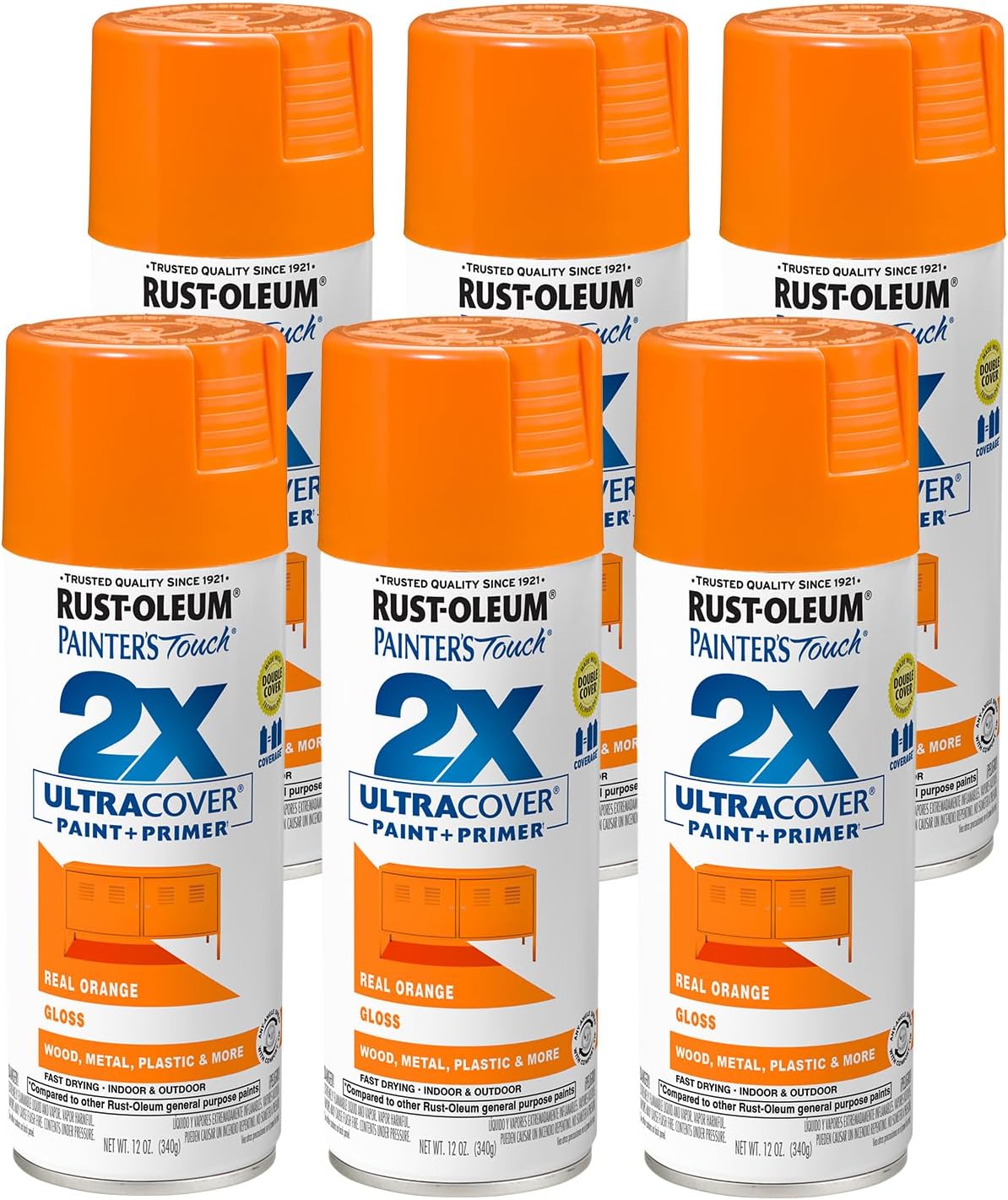 Rust-Oleum 334029 Painter's Touch 2X Ultra Cover Spray Paint, 12 oz, Gloss Clear - Colors D
