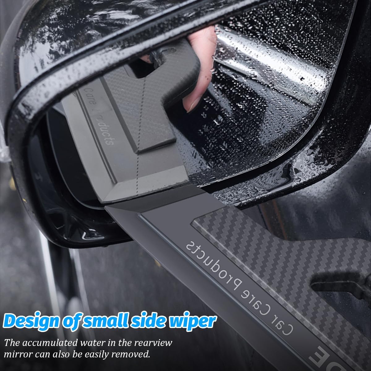 Car Window Squeegee, Soft Silicone Blade for Cleaning Water, Professional One-Piece Auto Glass Water Wiper, 11.8 Inches Water Scraper Cleaner for Shower Doors Mirror, Home Drying Use