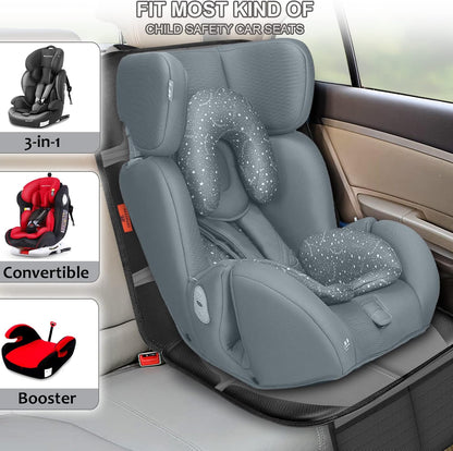 XHYANG Car Seat Protector,Auto Car Seat Protectors Baby Carseat Waterproof & Durable 600D Fabric for Child Baby Car Seat Mat Vehicle Pet Cover 2 Storage Pockets (2 Pack)