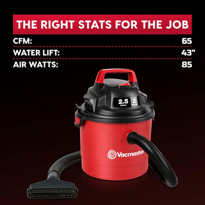 Vacmaster 2.5-Gallon 20V Cordless Wet/Dry Vac - DVOM202P 1101