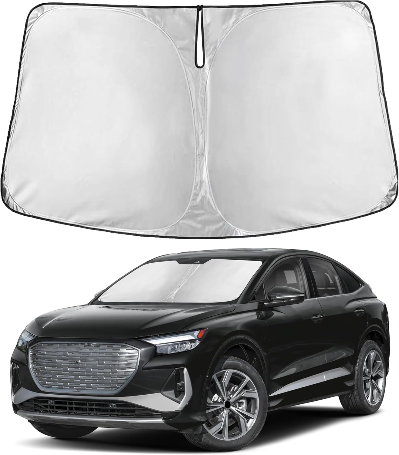 EcoNour Car Windshield Sun Shade | 2025 Upgraded Innovative No-Light-Pass Technology for Maximum Coverage | Foldable Sun Shade Keeps Your Vehicle Cool | Must-Have Car Accessories | Small (59" x 29") - Colors B