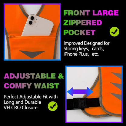 GoxRunx Reflective Running Vest Gear with Reflective Bands for Women Men Safety Reflective Vest for Walking Running Cycling at Night