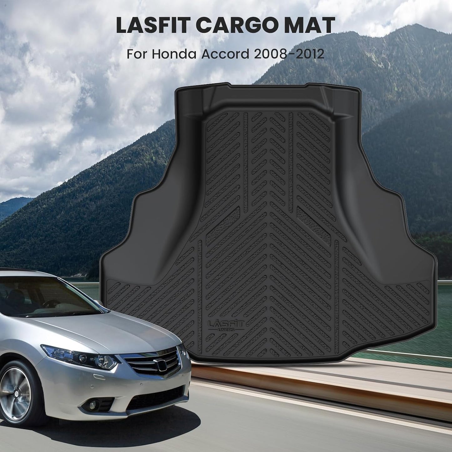 LASFIT Full Set Floor Mats for Honda CR-V 2026 2025 2024 2023 (Gasoline & Hybrid & e:FCEV), All Weather TPE Custom Fit Floor Liners 1st & 2nd Row & Seat Back Mat & Cargo Mat (Upper Position)