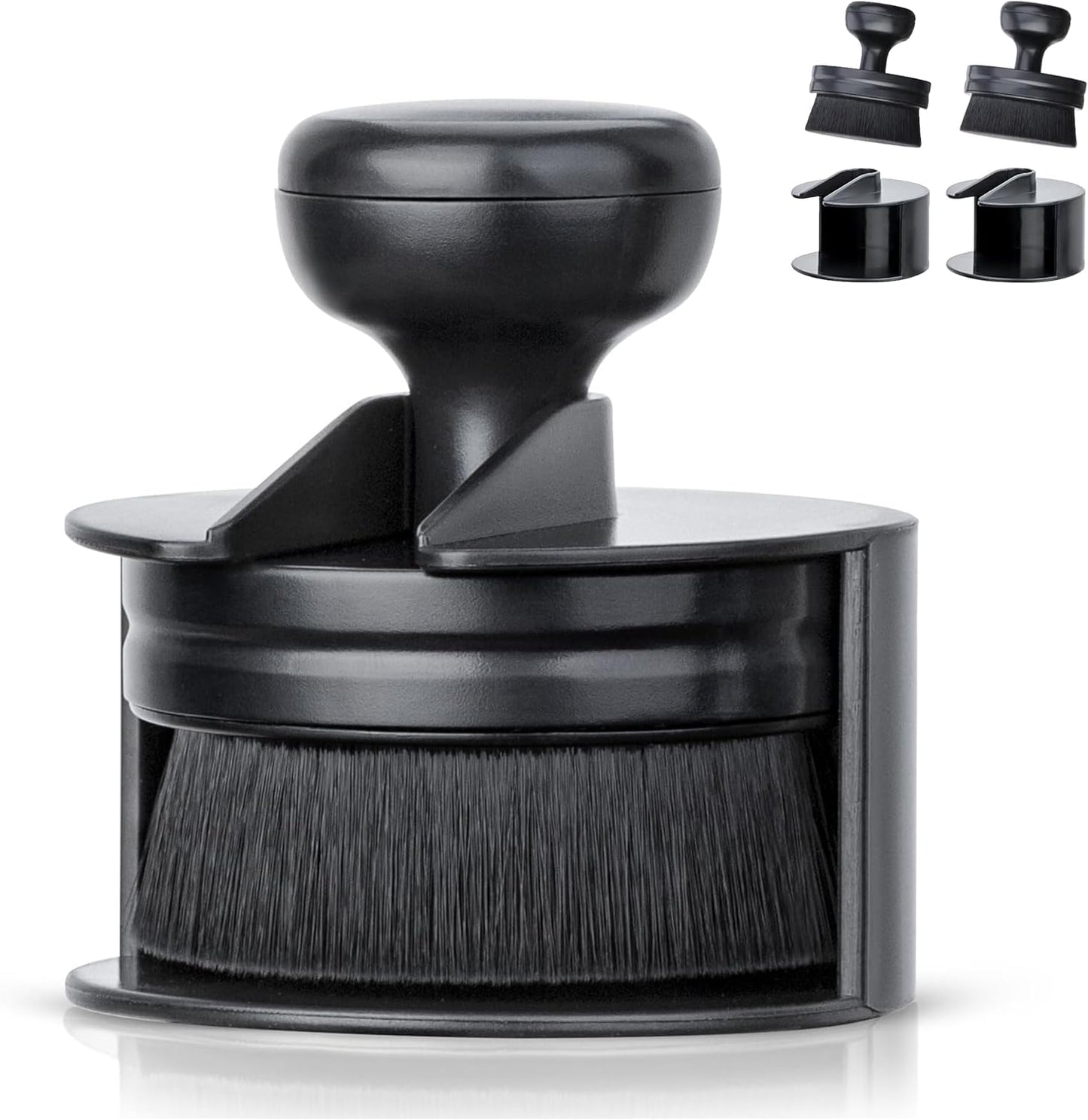 BABYSHEEP Car Tire Shine Applicator,Vegan Tire Shine Brush with Stand for Auto Detailing Cleaning Service (Black)