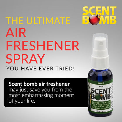 Scent Bomb Air Freshener Spray, Long-Lasting Odor Eliminator - Effective Deodorizer for Home & Car, Fresh Room Spray for Kitchen, Bathroom & Smell Neutralizer - 1 oz Pack of 4, Black Cherry Scent
