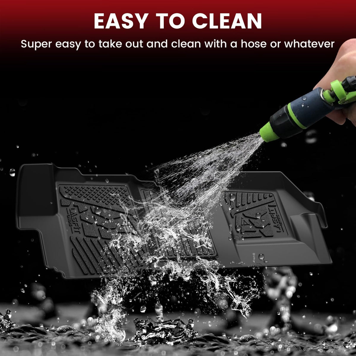 LASFIT Floor Mats for 2019-2025 2026 Ram 2500/3500 Crew Cab Bucket Seat for Carpet & Vinyl Floor (NOT fit Model with PTO Kit), All Weather TPE Custom Fit Car Mats Floor Liners 1st & 2nd Row, Black