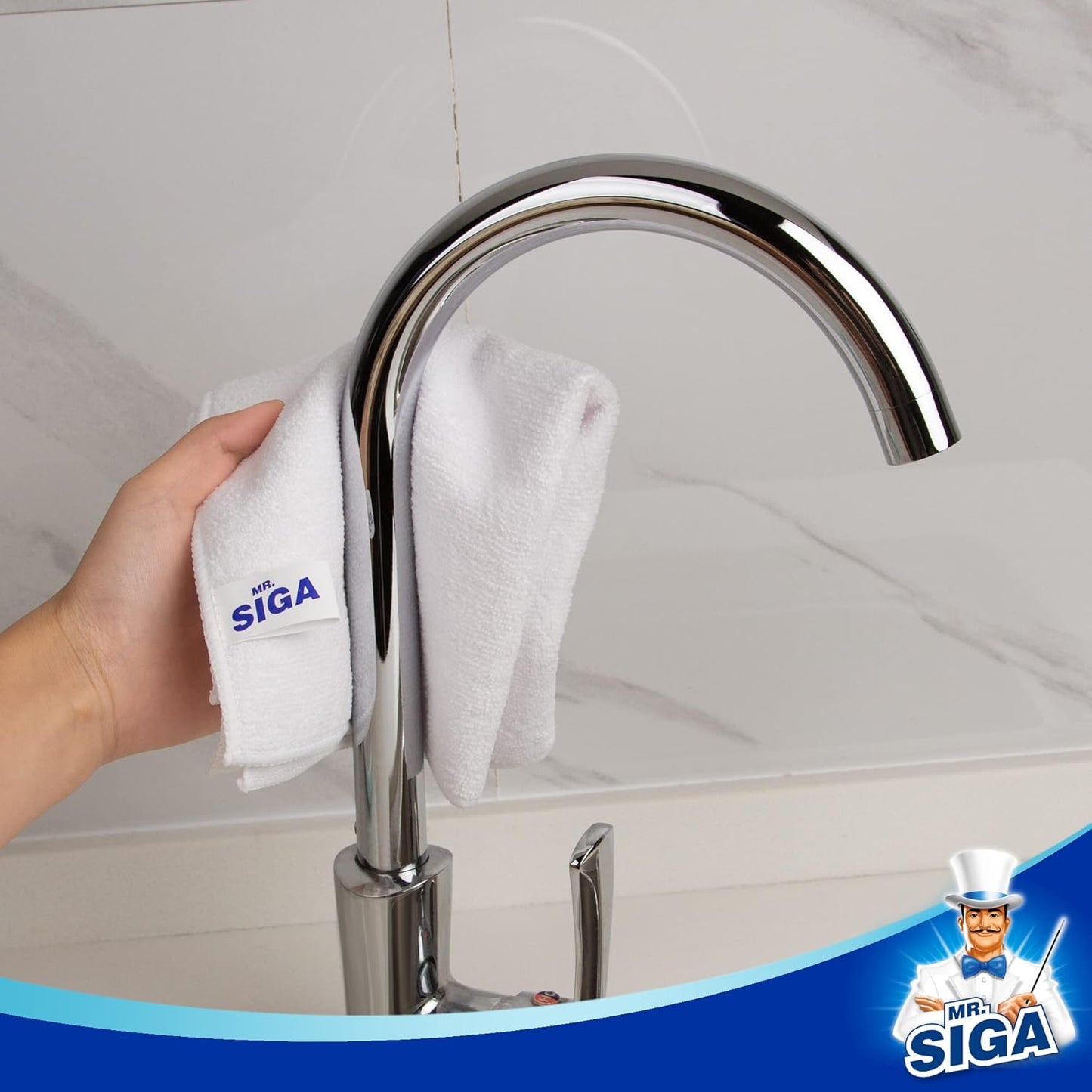 MR.SIGA Microfiber Cleaning Cloth, All-Purpose Microfiber Towels, Streak Free Cleaning Rags, Pack of 12, Grey, Size 32 x 32 cm(12.6 x 12.6 inch)