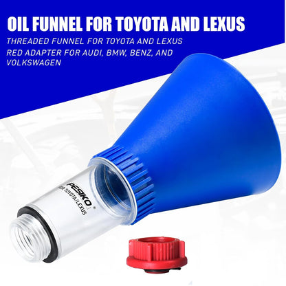 Engine Oil Funnel Spill-Free Hands-Free Compatible with Buick, Cadillac, Chevrolet, and GMC Vehicles for Fast & Easy Oil Change