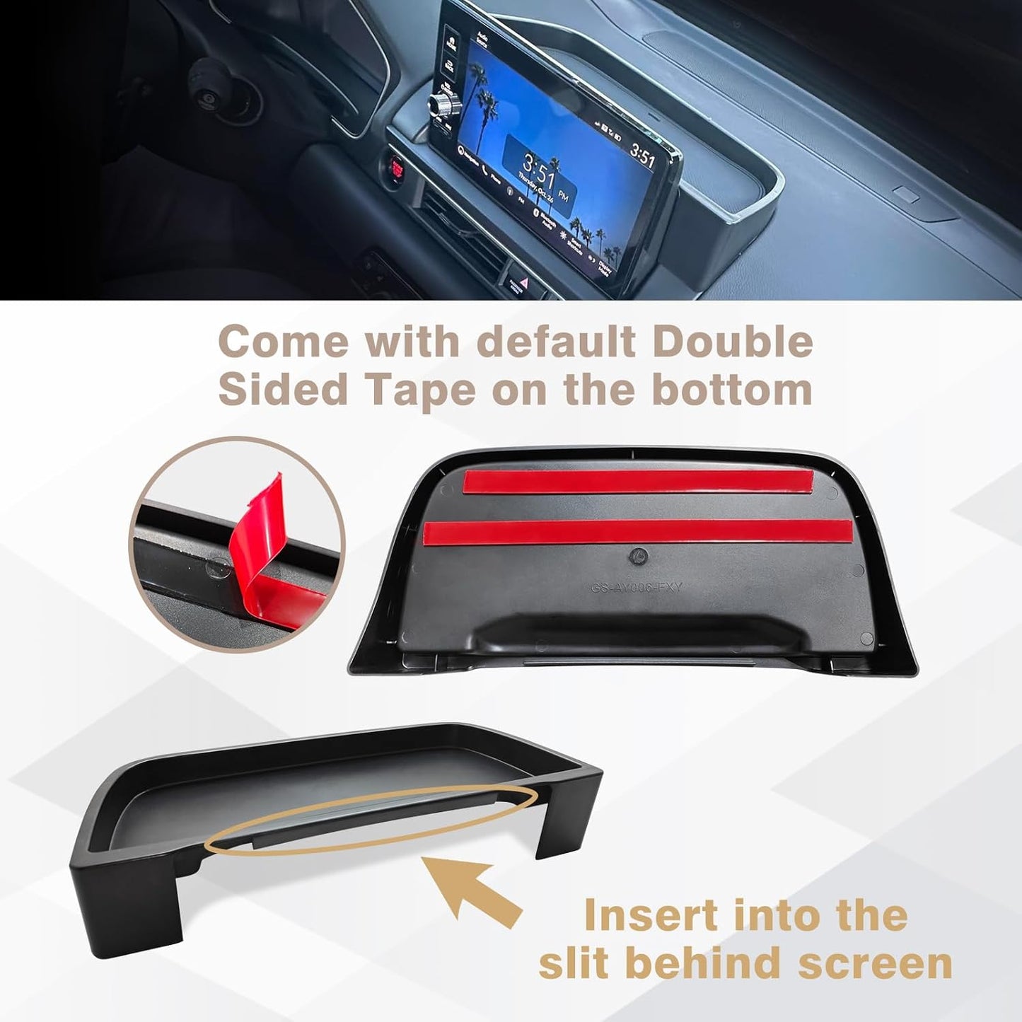 Muslogy Center Console Organizer Compatible with Honda Pilot 2023 2024 2025 2026, 2024-2026 Ridgeline/Passport Center Console Storage Box Divider Inserts Interior Accessories ABS Material(Gray)