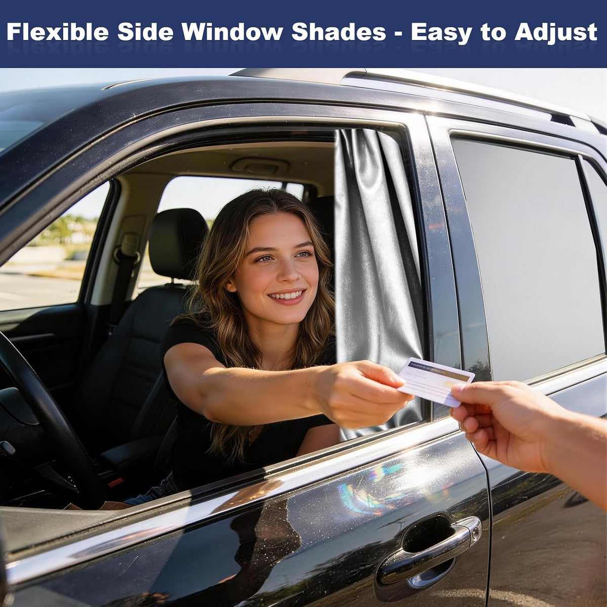 XCBYT Car Window Shades - 4 Pcs Car Privacy Curtains - 100% Block Light Car Window Covers - Magnetic Side Window Sun Shade Keeps Cooler for Breastfeeding, Taking a nap, Changing Clothes, Camping