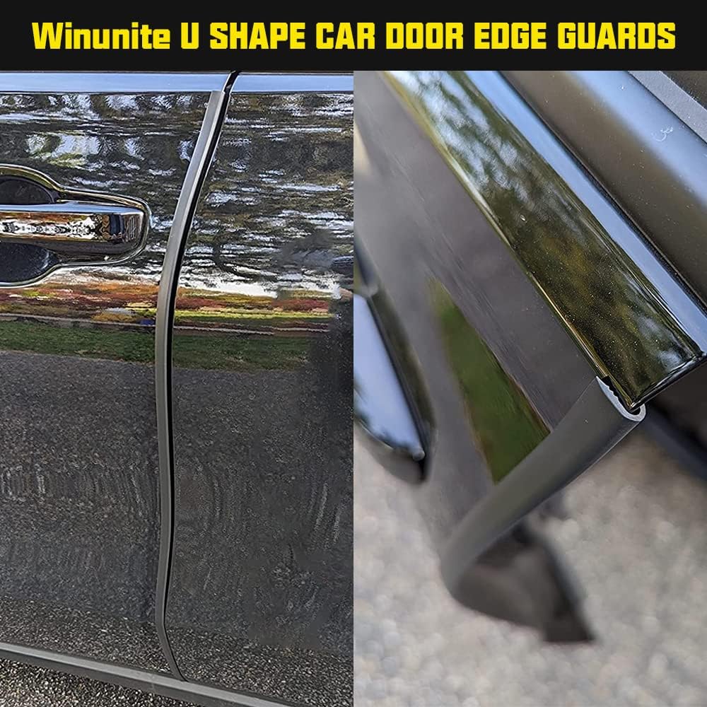 Winunite 32.8ft (10m) Car Door Edge Guards Clear – Self-Adhesive PVC, U-Shaped, Fits Most Vehicles, Scratch- and Chip-Resistant – Reduces Dings in Parking Lots