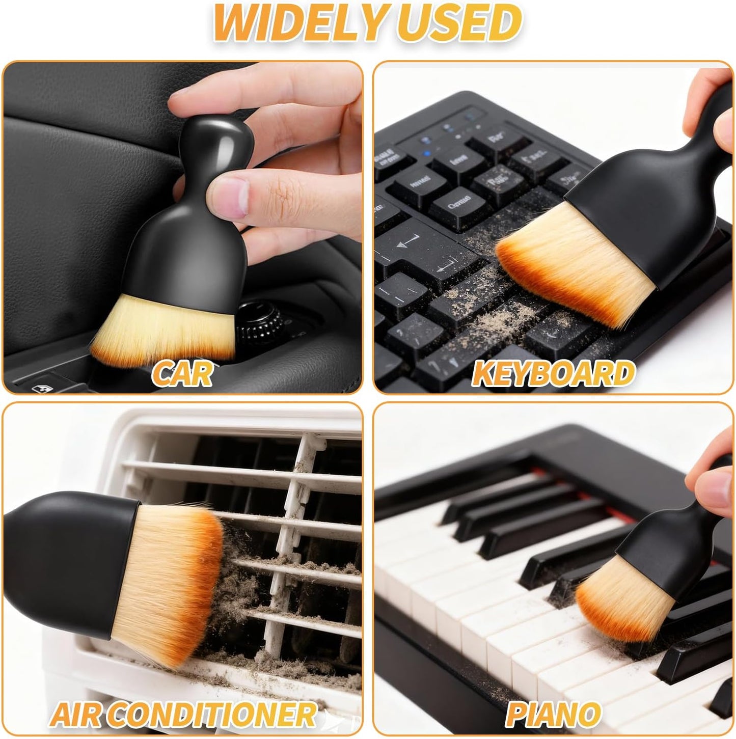 4PCS Car Interior Dust Brush,Soft Microfiber Bristles, Car Detailing Brush Cleaning Brush, Dust Brush Car Interior Cleaning Tool for Car Vents, Dashboards, and Home Use