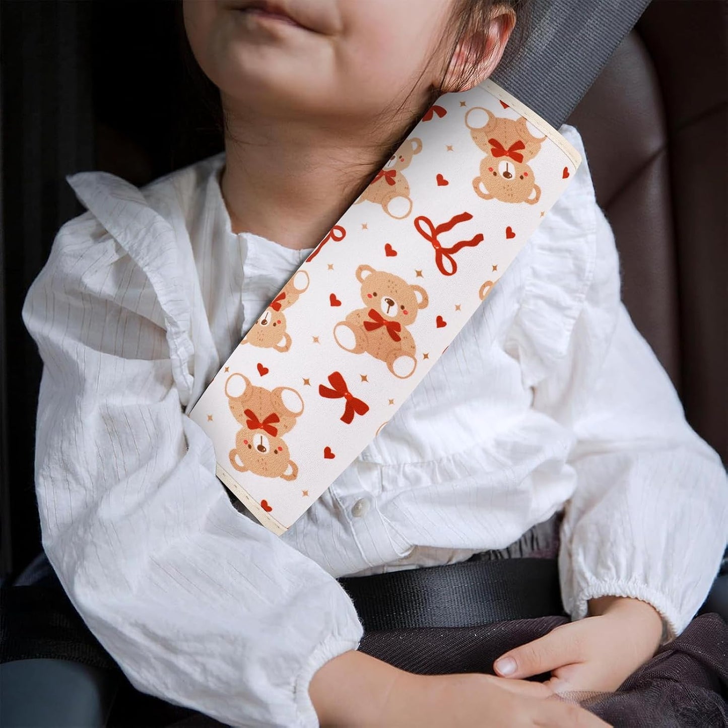 YR Seat Belt Cover for Kids, Soft Comfort Seat Belt Cushion for Children, Cute Cartoon Pattern Car Seat Belt Pads Cover for Girls and Boys, 1 Pack (Cartoon Spider)