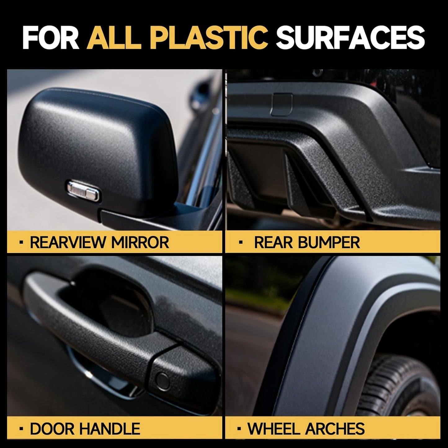 Toretark Plastic Restorer for Cars, Not a Dressing, Black Trim Restorer, Ceramic Crystal Coating Highly Concentrated, Lasting Up to 6 Months+ with UV Protection, Restore Automotive Exterior Protectant
