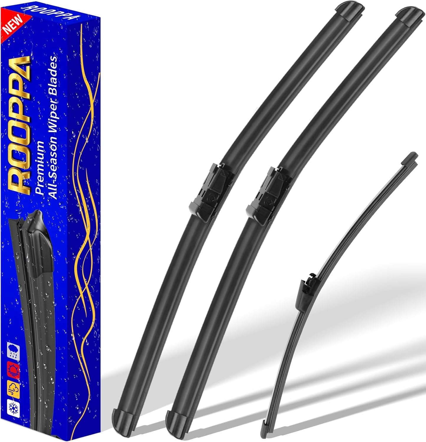 3 wipers Replacement for 2017-2021 2022 Honda CRV CR-V, Windshield Wiper Blades Original Equipment Replacement - 26"/17"/12" (Set of 3) U/J HOOK - Colors A
