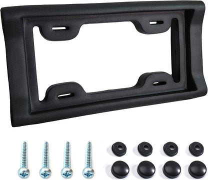 AR-PRO Ultimate License Plate Bumper Guard Screws Included - 2.3" Thick Rubber License Plate Mount Protects Bumper from Scratches and Dents - Universal Fit for Cars, Trucks, SUVs, and Vans